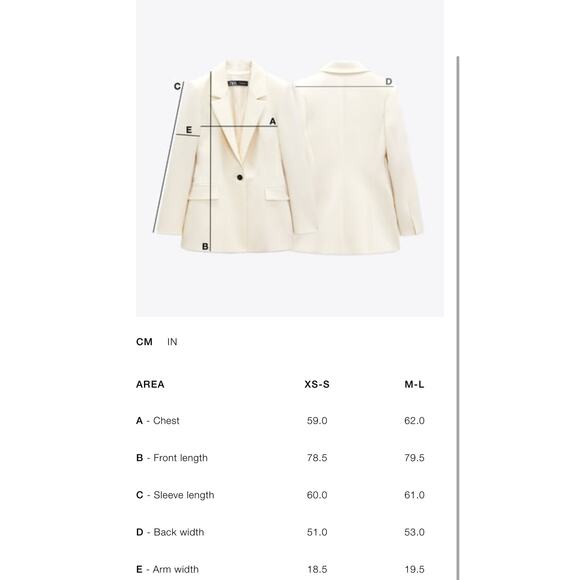 Nwt- Zara- oversized blazer- XS/S - Picture 7 of 7